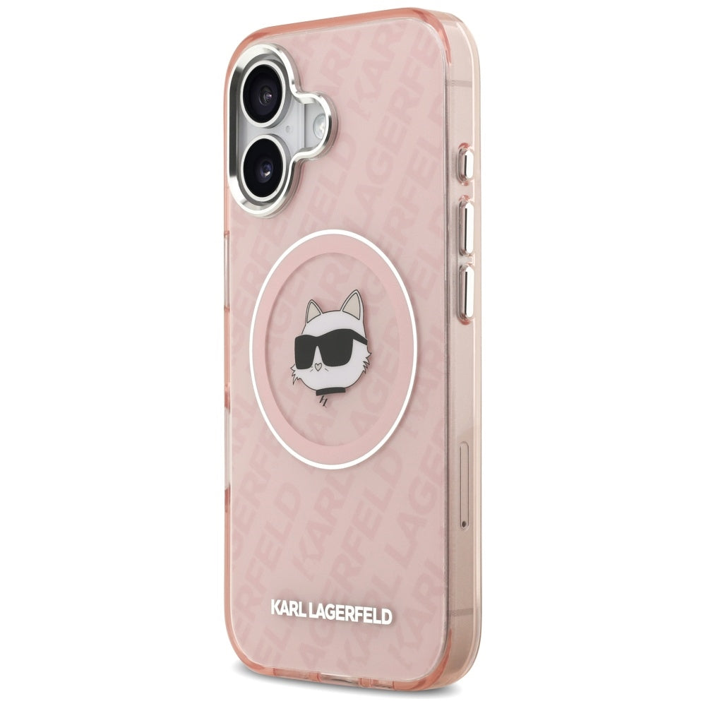 MagSafe tok Apple iPhone 17-hez, Karl Lagerfeld, IML Choupette`s Head, Rózsaszín