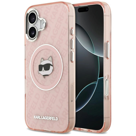 MagSafe tok Apple iPhone 17-hez, Karl Lagerfeld, IML Choupette`s Head, Rózsaszín
