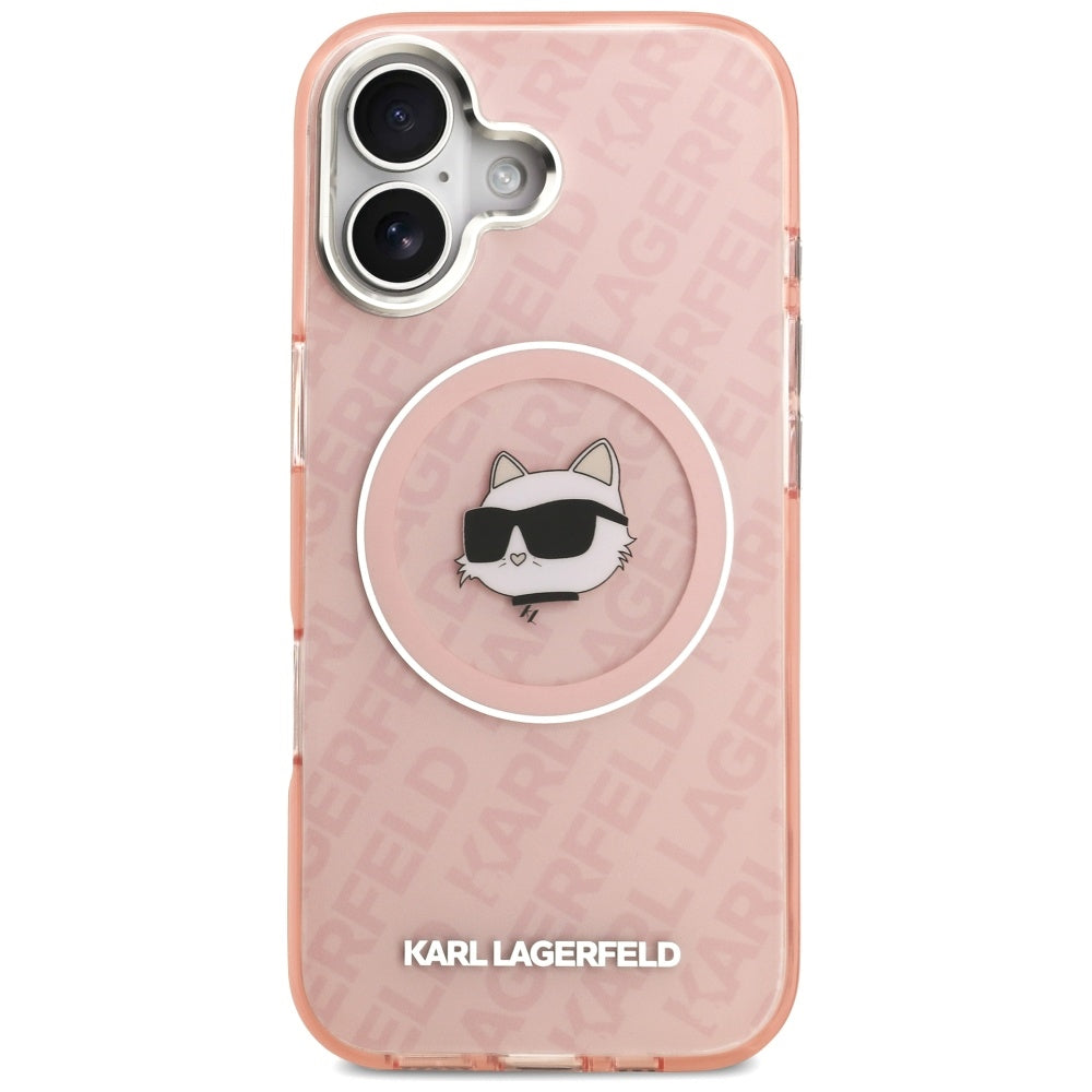 MagSafe tok Apple iPhone 17-hez, Karl Lagerfeld, IML Choupette`s Head, Rózsaszín