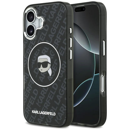MagSafe tok Apple iPhone 17-hez, Karl Lagerfeld, IML Karl`s Head, Fekete