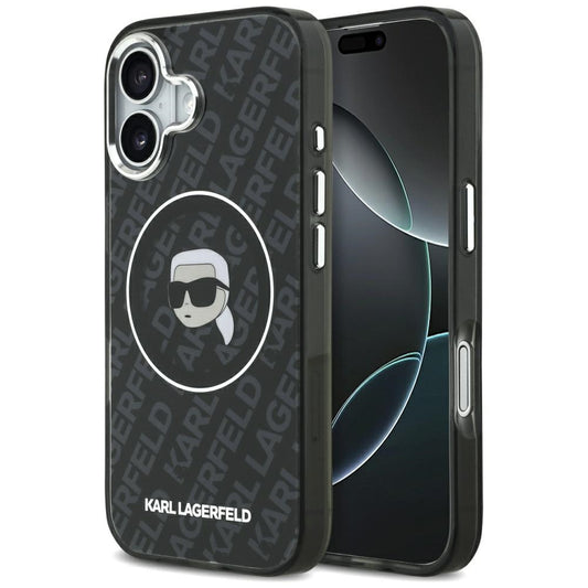 MagSafe tok Apple iPhone 17-hez, Karl Lagerfeld, IML Karl`s Head, Fekete