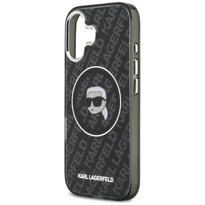 MagSafe tok Apple iPhone 17-hez, Karl Lagerfeld, IML Karl`s Head, Fekete