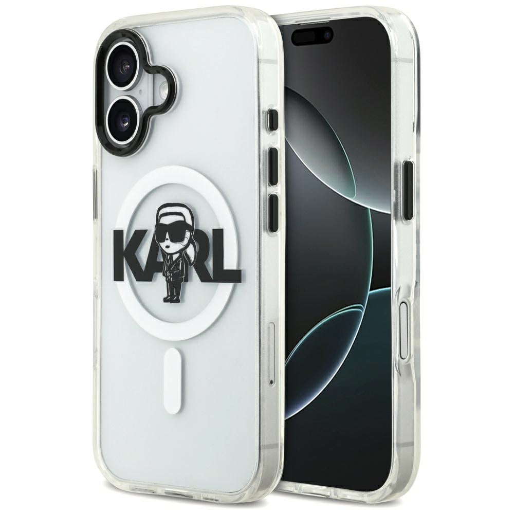 MagSafe tok Apple iPhone 17-hez, Karl Lagerfeld, IML Sketch Logo Karl, Átlátszó