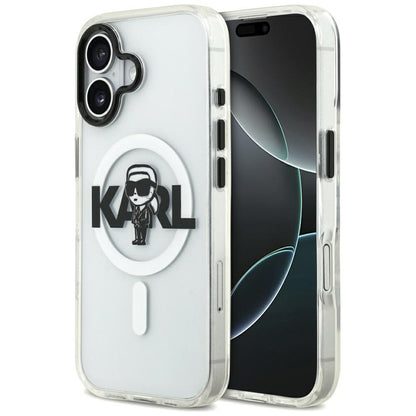MagSafe tok Apple iPhone 17-hez, Karl Lagerfeld, IML Sketch Logo Karl, Átlátszó