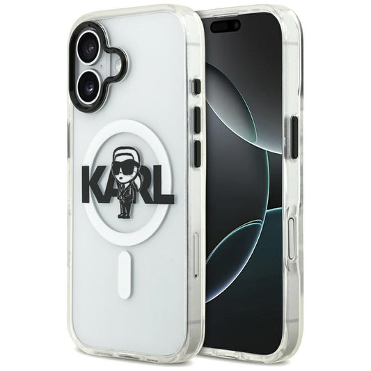 MagSafe tok Apple iPhone 17-hez, Karl Lagerfeld, IML Sketch Logo Karl, Átlátszó