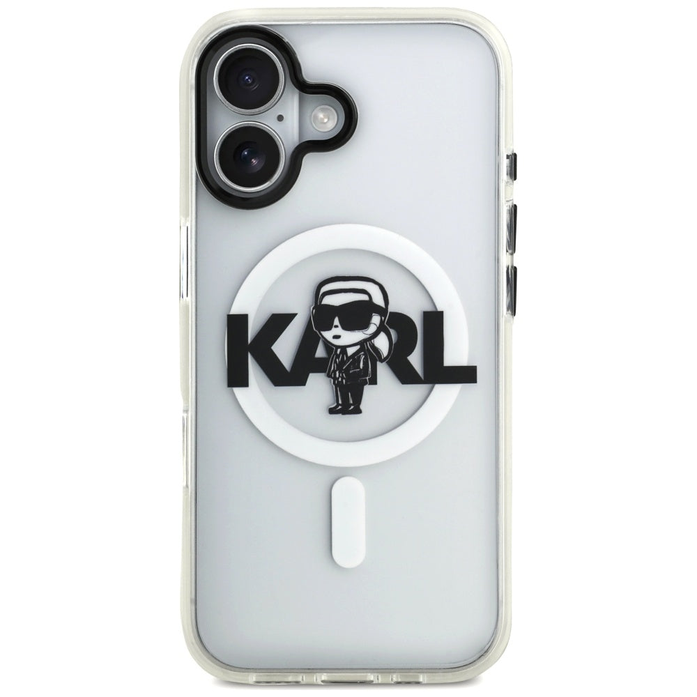 MagSafe tok Apple iPhone 17-hez, Karl Lagerfeld, IML Sketch Logo Karl, Átlátszó
