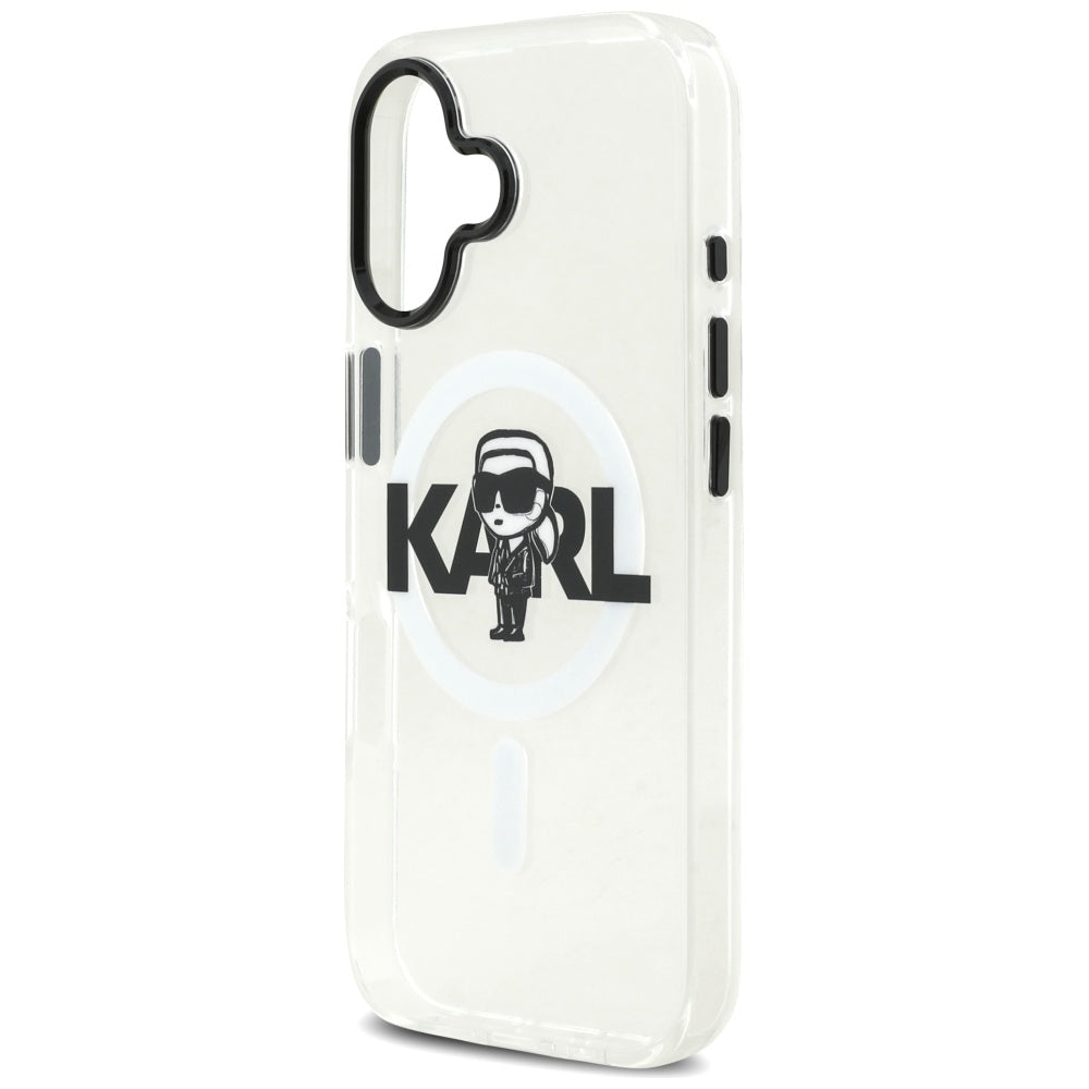 MagSafe tok Apple iPhone 17-hez, Karl Lagerfeld, IML Sketch Logo Karl, Átlátszó