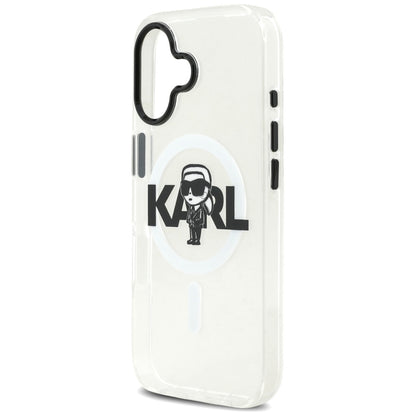 MagSafe tok Apple iPhone 17-hez, Karl Lagerfeld, IML Sketch Logo Karl, Átlátszó