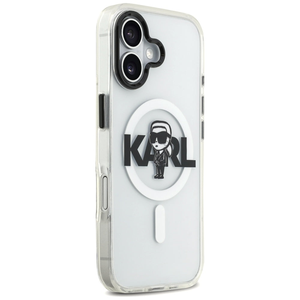 MagSafe tok Apple iPhone 17-hez, Karl Lagerfeld, IML Sketch Logo Karl, Átlátszó
