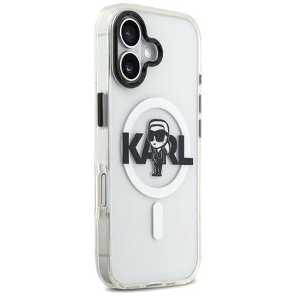MagSafe tok Apple iPhone 17-hez, Karl Lagerfeld, IML Sketch Logo Karl, Átlátszó