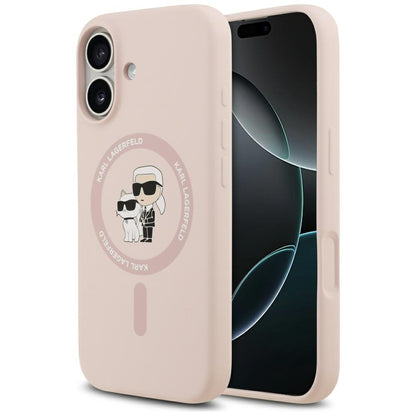 MagSafe tok Apple iPhone 17-hez, Karl Lagerfeld, Ring Karl & Choupette, Rózsaszín