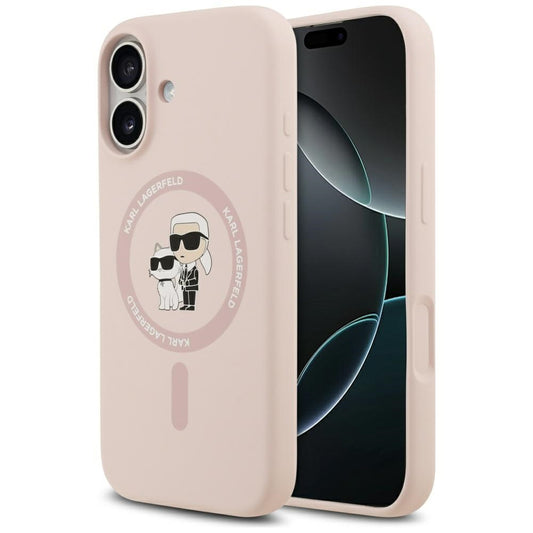 MagSafe tok Apple iPhone 17-hez, Karl Lagerfeld, Ring Karl & Choupette, Rózsaszín