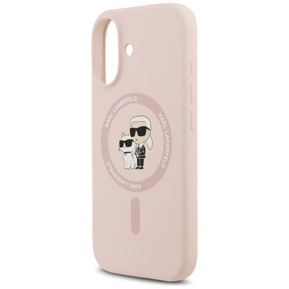 MagSafe tok Apple iPhone 17-hez, Karl Lagerfeld, Ring Karl & Choupette, Rózsaszín