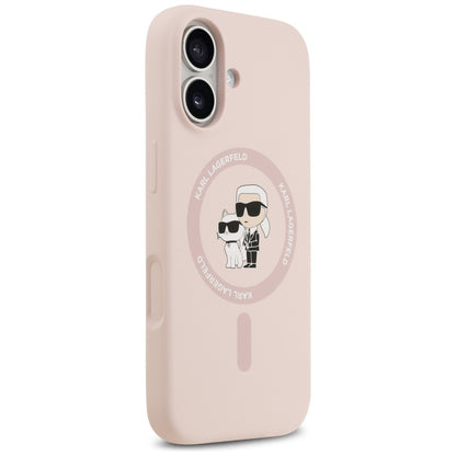 MagSafe tok Apple iPhone 17-hez, Karl Lagerfeld, Ring Karl & Choupette, Rózsaszín