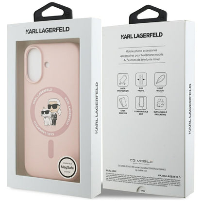 MagSafe tok Apple iPhone 17-hez, Karl Lagerfeld, Ring Karl & Choupette, Rózsaszín