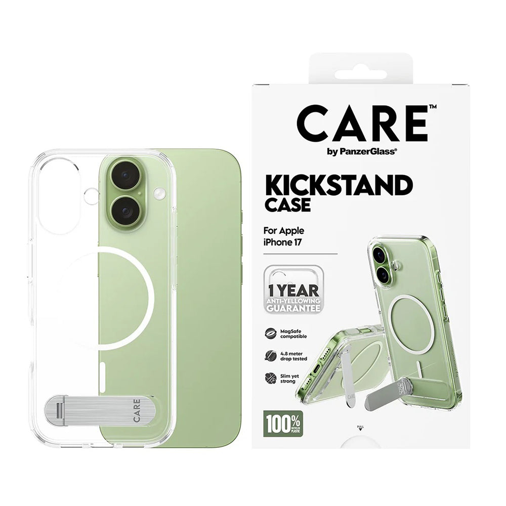 MagSafe tok Apple iPhone 17-hez, PanzerGlass, Állványos funkció, Átlátszó