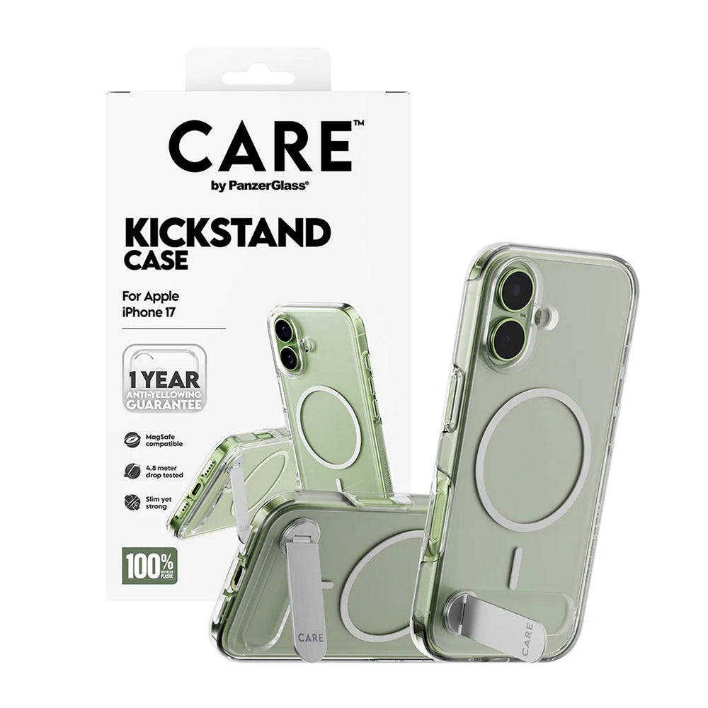 MagSafe tok Apple iPhone 17-hez, PanzerGlass, Állványos funkció, Átlátszó