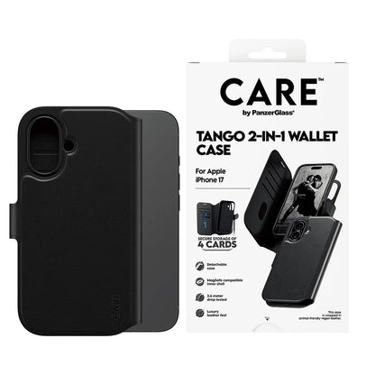 MagSafe tok Apple iPhone 17-hez, PanzerGlass, Care Feature Tango Two-in-One, Fekete