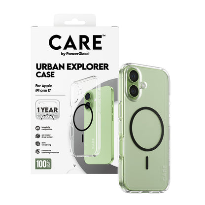 MagSafe tok Apple iPhone 17-hez, PanzerGlass, Care Urban Explorer, Átlátszó Fekete
