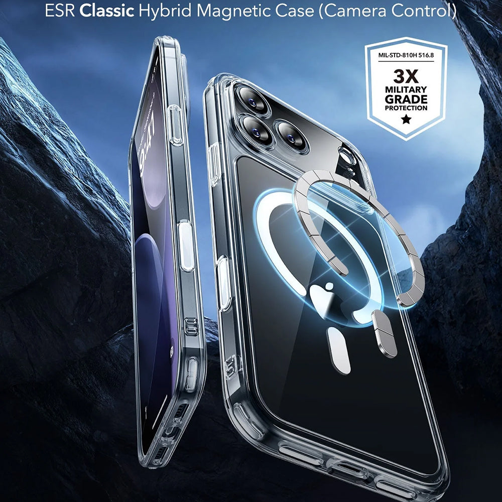 MagSafe tok Apple iPhone 17 Pro-hoz, ESR, Classic Hybrid, Átlátszó