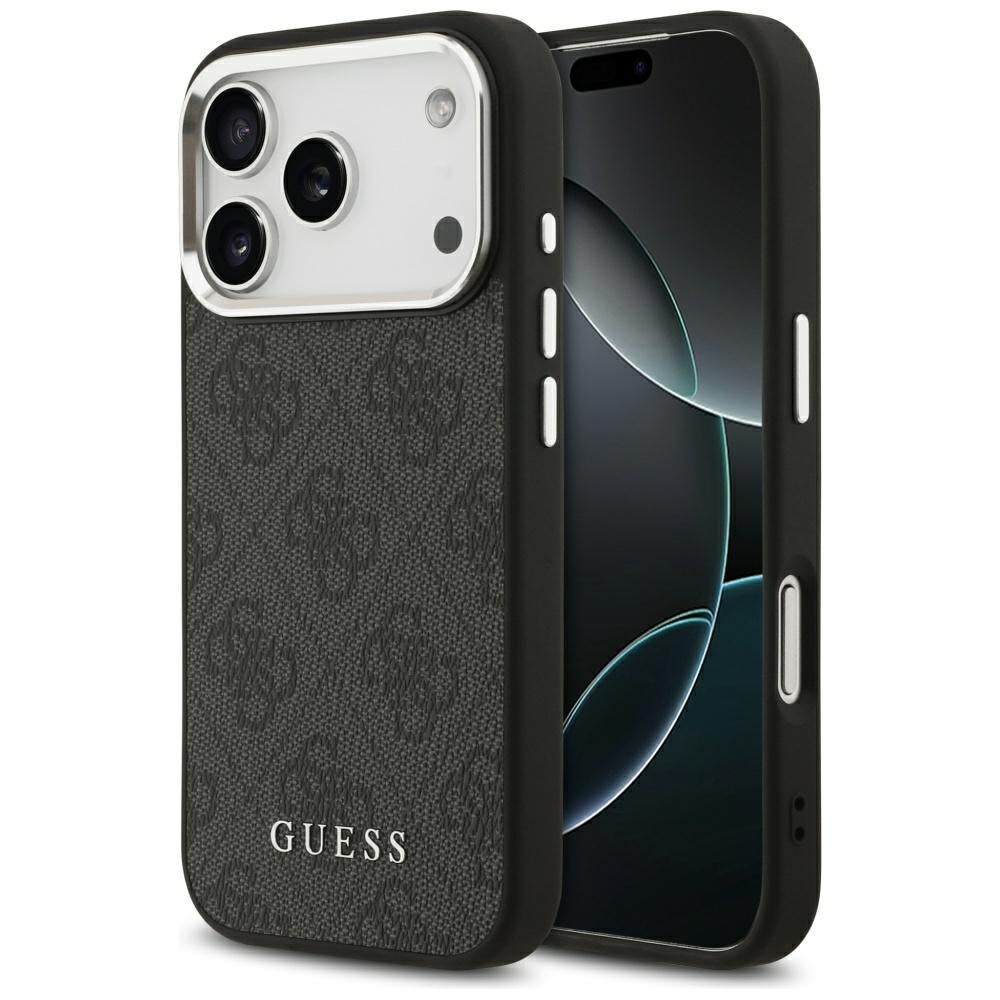 MagSafe tok Apple iPhone 17 Pro-hoz, Guess, 4G Classic Logo, Fekete