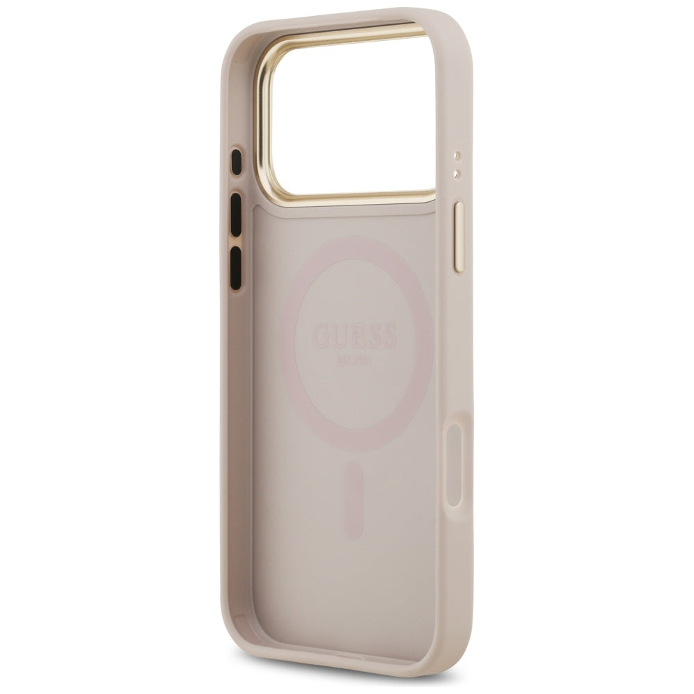 MagSafe tok Apple iPhone 17 Pro-hoz, Guess, 4G Classic, Rózsaszín