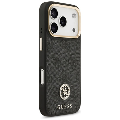 MagSafe tok Apple iPhone 17 Pro-hoz, Guess, 4G Strass Logo nagy pánttal, Fekete