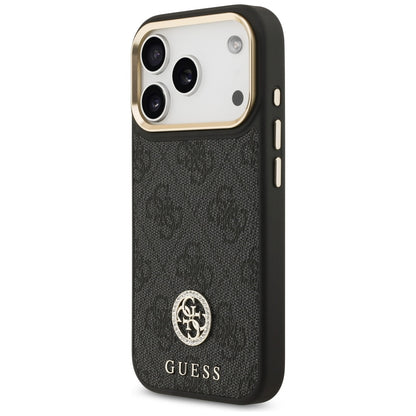 MagSafe tok Apple iPhone 17 Pro-hoz, Guess, 4G Strass Logo nagy pánttal, Fekete