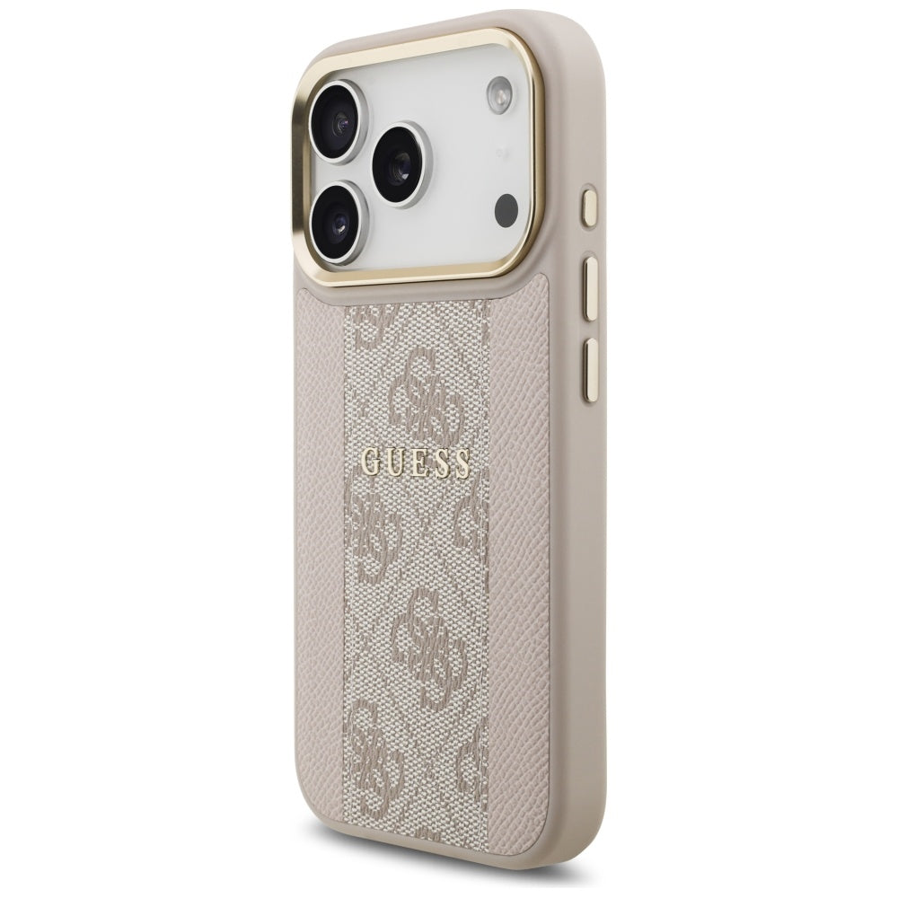 MagSafe tok Apple iPhone 17 Pro-hoz, Guess, 4G Stripe, Rózsaszín