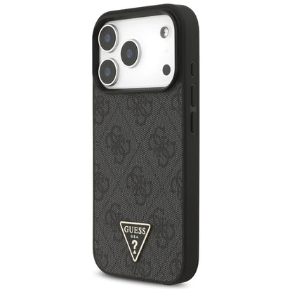 MagSafe tok Apple iPhone 17 Pro-hoz, Guess, 4G Triangle Logo with Cord Strap, Fekete