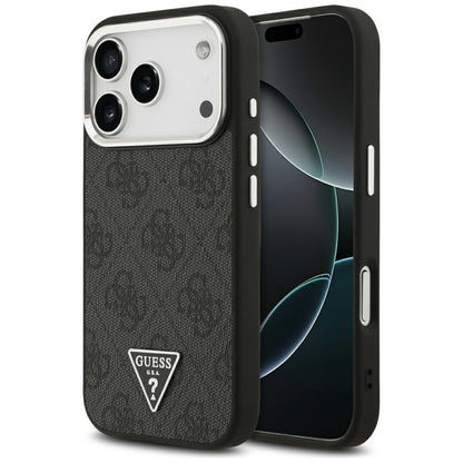 MagSafe tok Apple iPhone 17 Pro-hoz, Guess, 4G Triangle Logo, Fekete-Ezüst