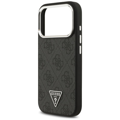 MagSafe tok Apple iPhone 17 Pro-hoz, Guess, 4G Triangle Logo, Fekete-Ezüst