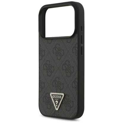 MagSafe Case for Apple iPhone 17 Pro, Guess, 4G Triangle Strass, Black