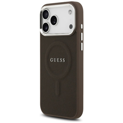 MagSafe tok Apple iPhone 17 Pro-hoz, Guess, Classic Logo, Barna