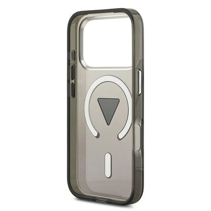 MagSafe tok Apple iPhone 17 Pro-hoz, Guess, IML Gradient Triangle Logo, Fekete-Ezüst