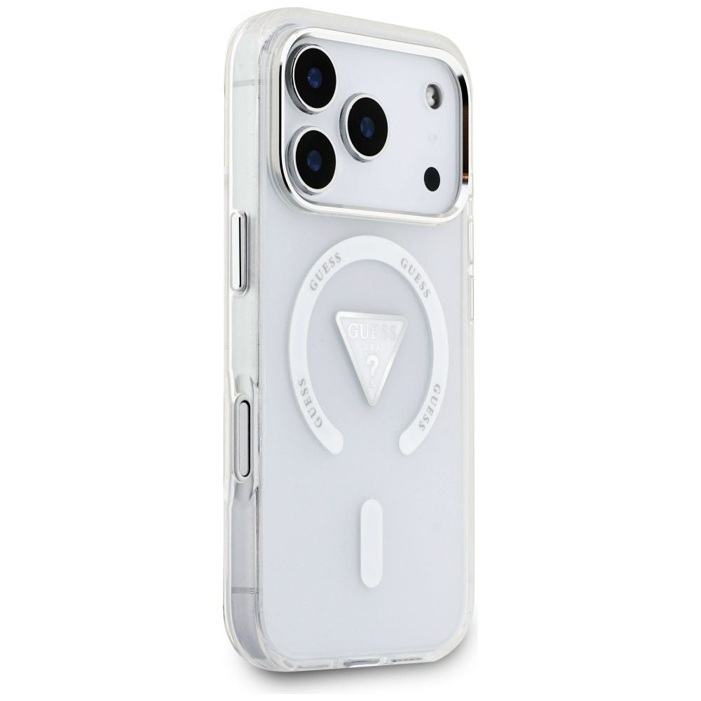 MagSafe tok Apple iPhone 17 Pro-hoz, Guess, IML Gradient Triangle Logo, Átlátszó