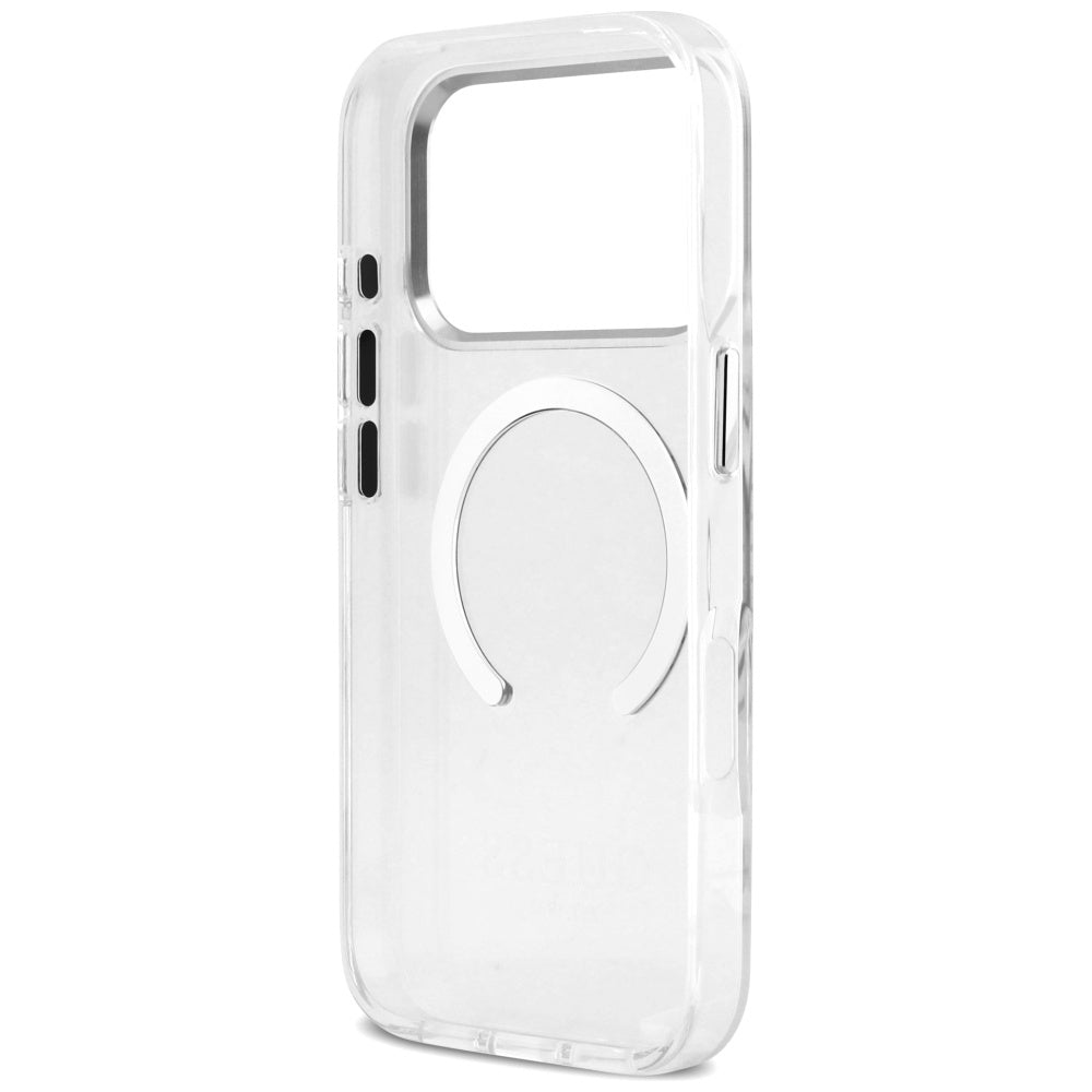 MagSafe tok Apple iPhone 17 Pro-hoz, Guess, Metal Outline, Ezüst