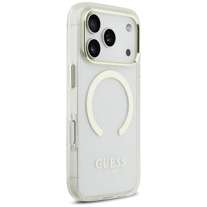 MagSafe tok Apple iPhone 17 Pro-hoz, Guess, Metal Outline, Arany