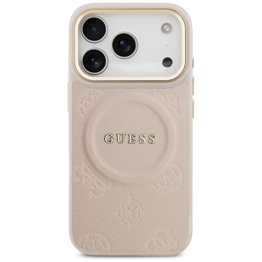 MagSafe tok Apple iPhone 17 Pro-hoz, Guess, Peony Hot Stamp, Rózsaszín