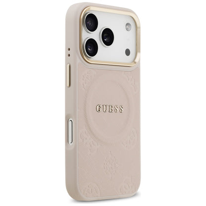 MagSafe tok Apple iPhone 17 Pro-hoz, Guess, Peony Hot Stamp, Rózsaszín