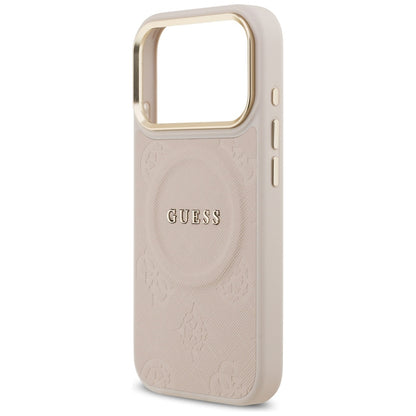 MagSafe tok Apple iPhone 17 Pro-hoz, Guess, Peony Hot Stamp, Rózsaszín