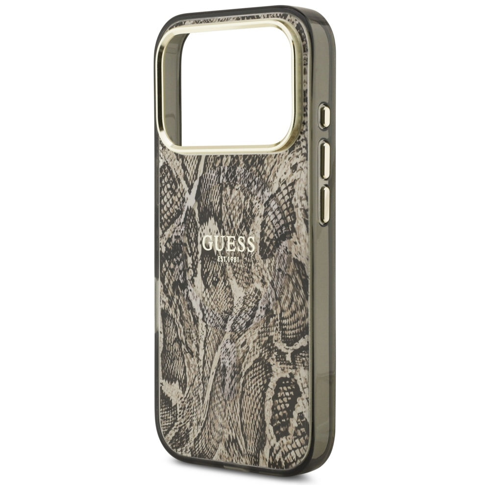 MagSafe tok Apple iPhone 17 Pro-hoz, Guess, Python minta, Barna