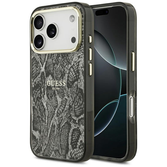 MagSafe tok Apple iPhone 17 Pro-hoz, Guess, Python minta, Fekete