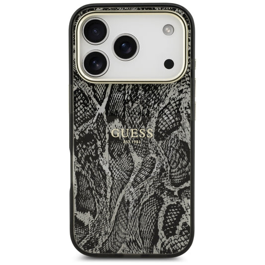 MagSafe tok Apple iPhone 17 Pro-hoz, Guess, Python minta, Fekete