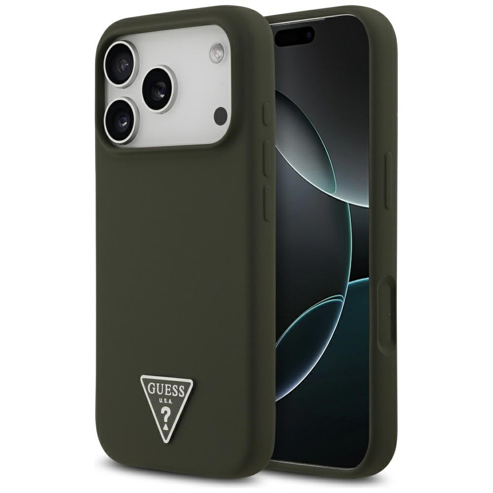 MagSafe tok Apple iPhone 17 Pro-hoz, Guess, Triangle Logo, Kaki