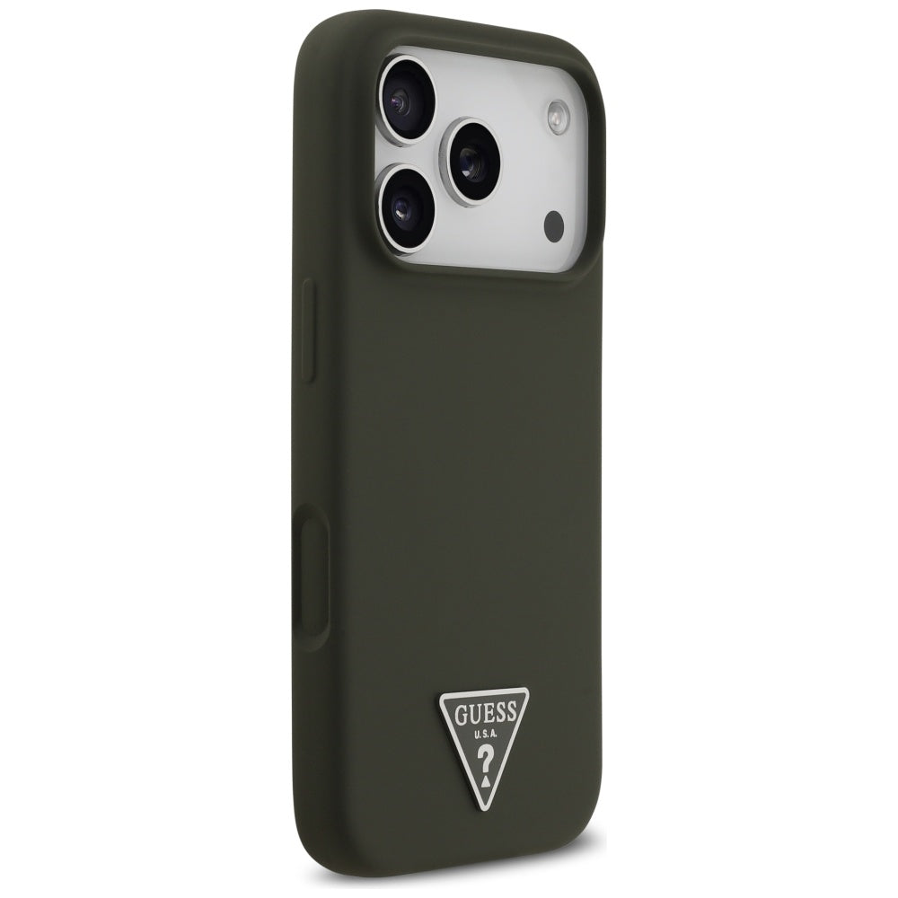 MagSafe tok Apple iPhone 17 Pro-hoz, Guess, Triangle Logo, Kaki