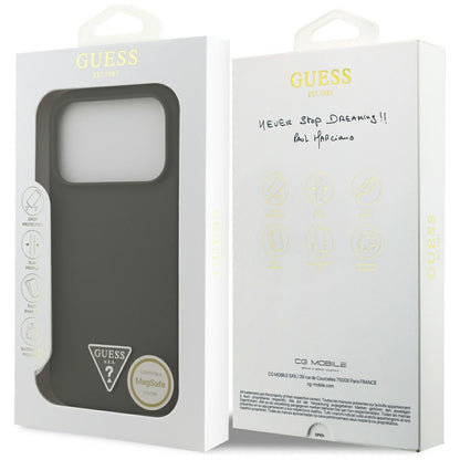 MagSafe tok Apple iPhone 17 Pro-hoz, Guess, Triangle Logo, Kaki