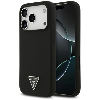 MagSafe tok Apple iPhone 17 Pro-hoz, Guess, Triangle Logo, Fekete