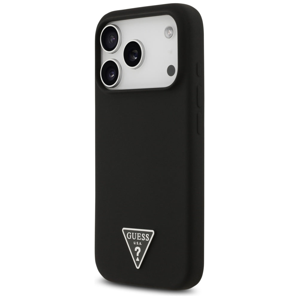 MagSafe tok Apple iPhone 17 Pro-hoz, Guess, Triangle Logo, Fekete