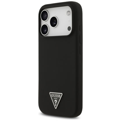MagSafe tok Apple iPhone 17 Pro-hoz, Guess, Triangle Logo, Fekete